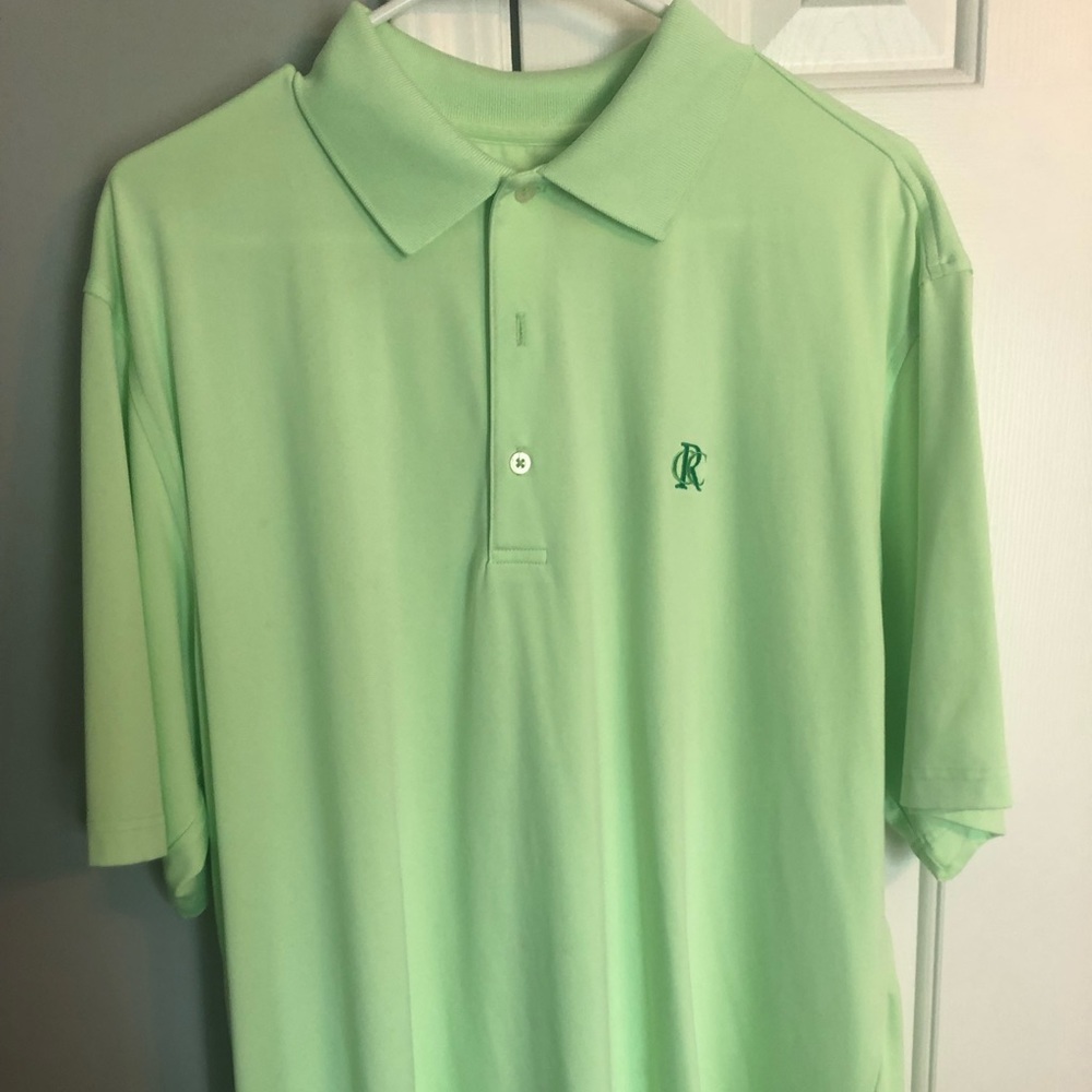 Donald Ross performance polo, light green in Large